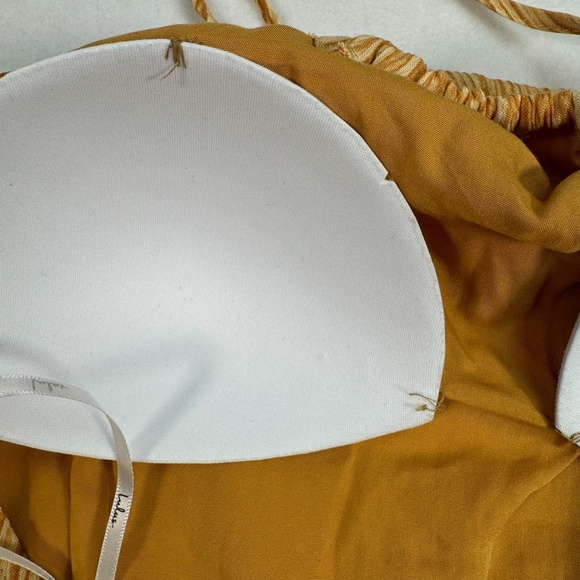 Lulus Downright Darling Striped Tiered Skirt Halter Mini Dress Womens Size L NWT - Picture 12 of 13